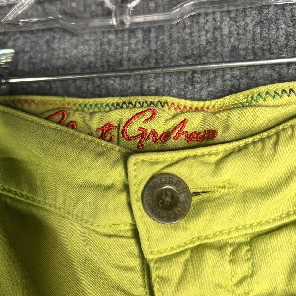 Robert Graham Mens Chino Shorts‎ Neon Green Size 34 - Picture 10 of 14